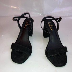 Black Suede Chunky heel